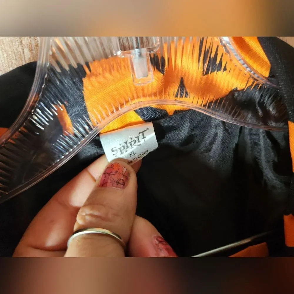 Spirit Halloween Pumpkin Suit - Black and Orange Jack-O-Lantern Big Boys